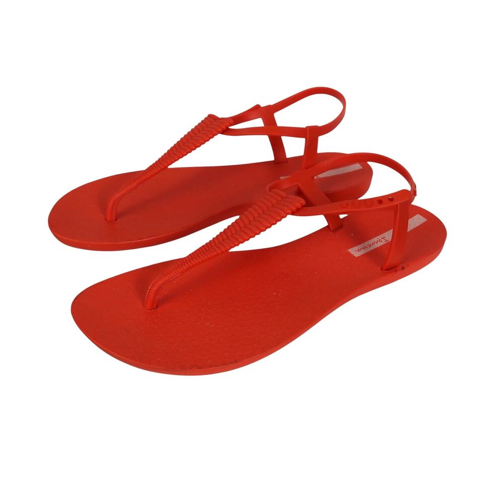 Ipanema Class Orange T-Strap Thong Rubber Sandals Size 9